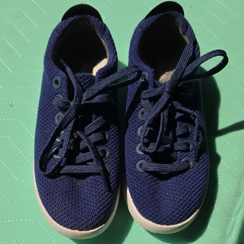 Allbirds Tree Piper Women Size 7 Comfort Lace-up Navy Excellent Condition casual